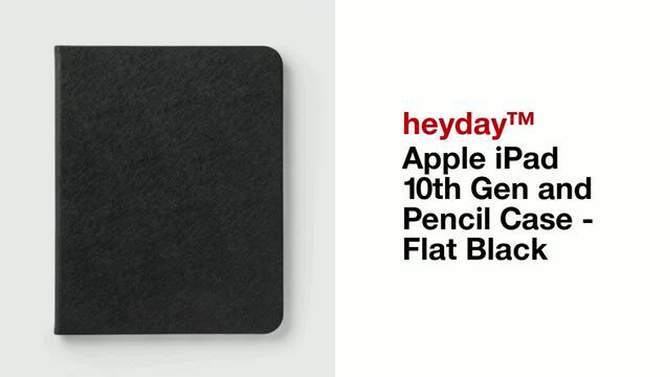 Apple iPad 10th Gen and Pencil Case - heyday&#8482; Black Saffiano, 2 of 6, play video