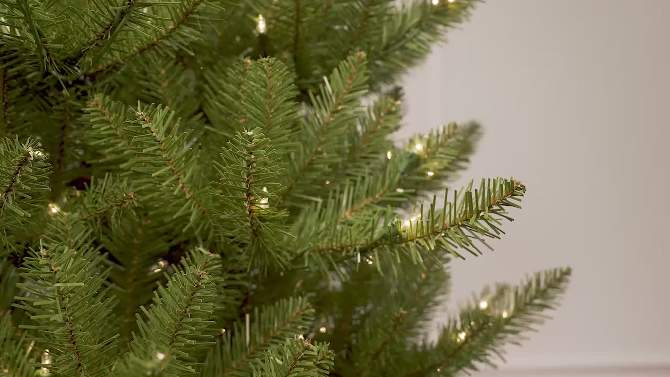 4.5ft Pre-lit Artificial Christmas Tree Fraser Fir - Puleo, 2 of 6, play video