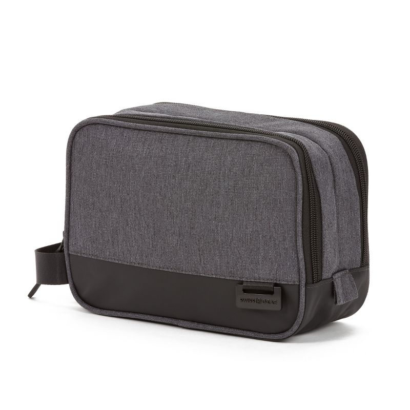 SWISSGEAR Heather Gray Toiletry Bag: Solid Pattern, Storage, 6.69" Height