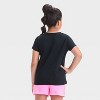 Girls' Short Sleeve Valentine's Day 'Love' Graphic T-Shirt - Cat & Jack™ Black - 3 of 4