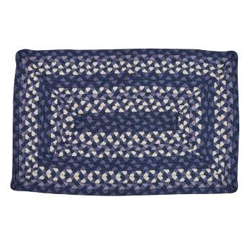 Park Designs Blue and Stone Braided Rectangle Rug 20 in x 30 in