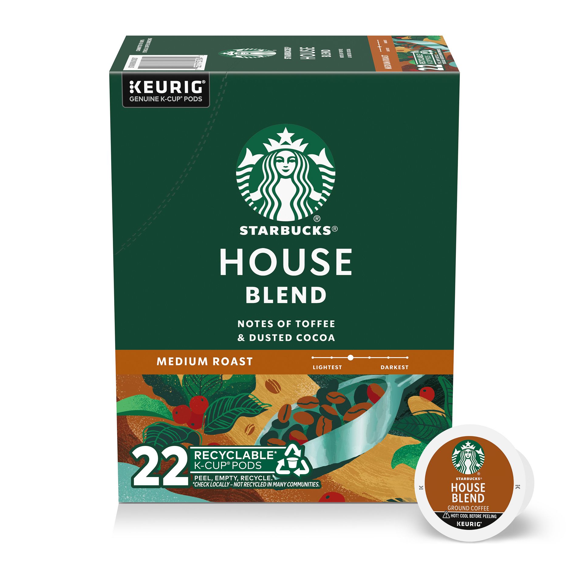 Starbucks Keurig House Blend Medium Roast Coffee Pods