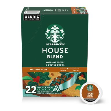 Starbucks Keurig House Blend Medium Roast Coffee Pods - 22ct