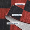 Checkered Christmas Rugs for Living Room 4x6 Washable Soft Low Pile Area Rug ,Holiday Decorative Accent Indoor Rug for Bedroom Nursery,Red/Green - 4 of 4