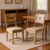 HomeRoots Set of Two Brown Fabric And Wood Ladder Back Dining Side Chairs - 2 of 4