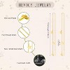 Dangle Threader Earrings for Women: Dainty 14k Gold Plated Drop Long Chain Earrings Trendy Non Tarnish Elegant Cubic - 3 of 4