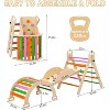 9 in 1 Toddler Climbing Frame Indoor, Baby Wooden Toys Triangle Set with Arch, Reversible Ramp, Indoor Montessori Play Gym for Boys Girls - 3 of 4