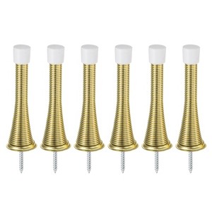Unique Bargains Spring Steel Rubber Bumper Tips Door Stop - 1 of 4