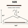 BP4U S-Shaped Metal Coat Hangers with Wooden Pants Bar, Reinforced Wire Hangers for Suits, Jackets, Sweaters, Jeans & Dresses - Black/White - 2 of 4