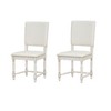 Set of 2 Upholstered Dining Chair with with Padded Back, Vintage Kitchen Chairs Dining Room Chairs, Natural/Cream-ModernLuxe - 3 of 4