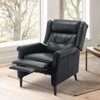 COLAMY Mid-Century Faux Leather Recliner Armchair – Tufted Pushback Lounge Chair for Living Room, Bedroom, or Reading Nook - 2 of 4