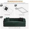 Convertible Couch - 78.7" Folding Sofa Bed with 2 Pillows, Plush Corduroy Boneless Convertible Sofa, No Assembly Required - 4 of 4