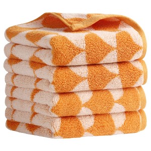 REGALWOVEN Bathroom Hand Face Gym Spa Cotton Geometric Absorbent Soft Decorative Hand Towel 13" x 29" - 1 of 4