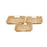 Set of 3 Contemporary Seagrass Basket Trays - Olivia & May