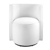 Modway Della Performance Velvet Fabric and Iron Swivel Chair in White - 4 of 4