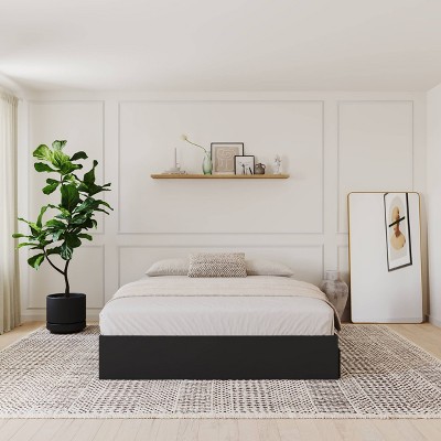 Reversible Queen Storage Bed with 3 Drawers in Charcoal Black