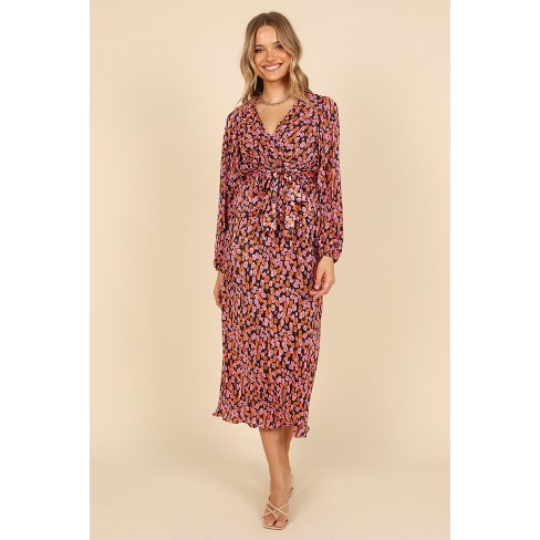 Petal And Pup Women's Minelli Pleat Midi Skirt - Black Floral M : Target