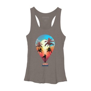 Women's Design By Humans Summer Vibes By clingcling Racerback Tank Top - 1 of 3