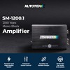 Autotek 1200 Watt 1 Channel Car Audio Amplifier, High Output Class D Mono Bridged 4 Ohm Stable Input, Street Machine, SM-1200.1, Black - 2 of 4