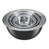 COOK WITH COLOR Stainless Steel Mixing Bowls 6 Piece Set BLACK - 3 of 3