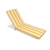 VisioGear 2PCS Set Outdoor Lounge Chair Cushion, Replacement Patio Funiture Seat Cushion, Chaise Lounge Cushion, Yellow & White, 74.41"*22.05"*2.76" - 4 of 4