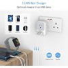 US to UK Plug Adapter, Type G Ireland Travel Adaptor with 4 Electrical Outlet 3 USB Charger, USA to England Scotland London Dubai Hong Kong Singapore - 3 of 4