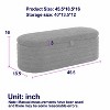 CAVINAS Teddy Fabric Storage Ottoman Bench,Upholstered Ottoman with Versatile Design for Living Room,Bedroom - 3 of 4