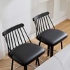 Bekrvio 26" Swivel Bar Stools Set of 1/2/3/4–Faux Leather Counter Stool with Spindle Back, Solid Wood Legs, Wooden Barstools for Kitchen Island - 3 of 4