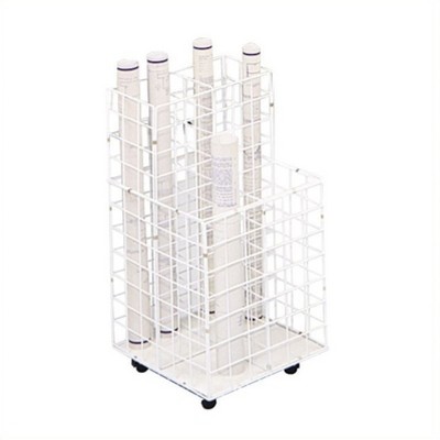 Steel 4 Compartment Wire Roll File White-Safco