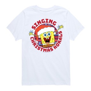 Boys' - SpongeBob SquarePants - Singing Christmas Korals Short Sleeve Graphic T-Shirt - 1 of 4