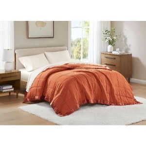 Sapphtopaz Twin Size 3M Scotchgard Down Alternative Blanket, Microfiber Throw Blanket with Satin Trim, 68" x 90" Lightweight Cooling Blankets for Bed - 1 of 4