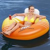 Bestway Hydro-Force Sunkissed Inflatable PVC Clasp N Go Inner Tube Ring Float Tube for Pool, Lake, River, Beach, 4 Pack, Orange and Yellow - 4 of 4