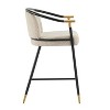Christopher Knight Home Chaparral Contemporary Upholstered Iron 26 inch Counter Stool (Set of 2) - 4 of 4