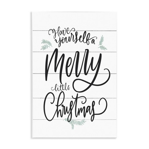 Stupell Industries Merry Little Christmas Planked Phrase, 13" x 19" - image 1 of 4