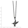 Black Bow Jewelry Marcasite Hummingbird Necklace in Antiqued Stainless Steel, 18 Inch - image 2 of 4