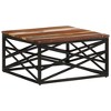 vidaXL Solid Reclaimed Wood Coffee Table with Steel Legs – Industrial Style – Handmade - 3 of 4