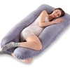 Urban Sombrero Trickonometry U Shaped Pregnancy Pillow - Velvet Cover, Full Body Maternity Cushion - image 3 of 4