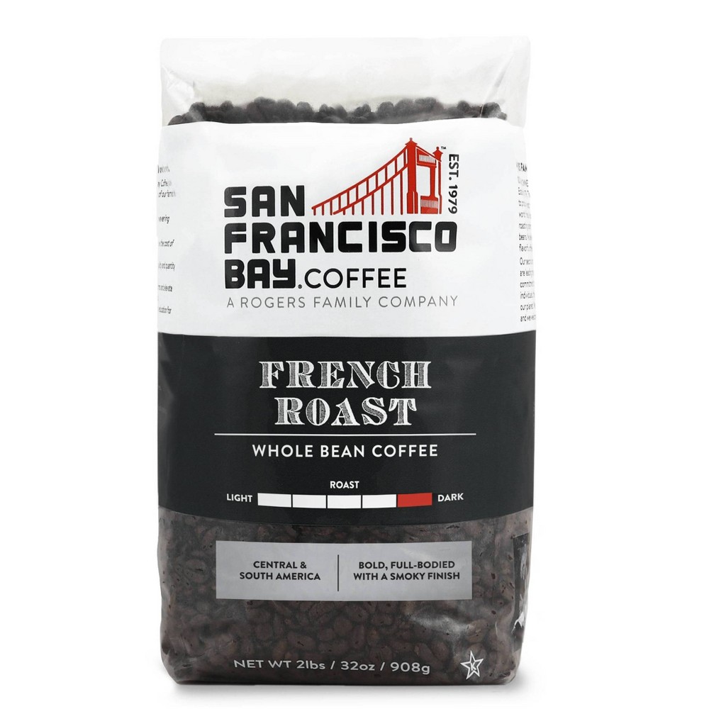 ( best by 07/19/2025 ) San Francisco Bay Coffee French Dark Roast Whole Bean Coffee - 2lb