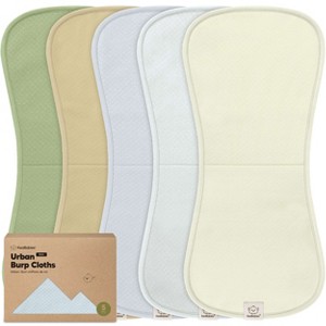 KeaBabies 5pk Organic Quin Baby Burp Cloths for Boys, Girls, Large Absorbent Cotton Burping Cloths for Babies, Newborns - 1 of 4