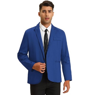 Lars Amadeus Men's Casual One Button Slim Fit Lightweight Blazer