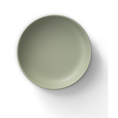 Matte Sage Green Ceramic 40-Ounce Pasta and Salad Bowls Set