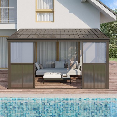 EROMMY 10 Ft. x 14 Ft. Wall Mounted Gazebo