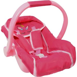 The New York Doll Collection Baby Doll Unicorn Car Seat - 1 of 4
