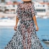 Women's Leopard Print Swim Cover-Up Dress -Cupshe - 3 of 4