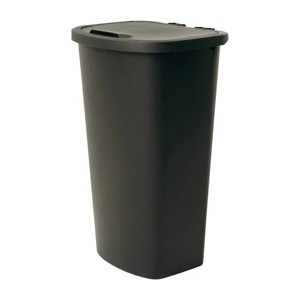 11-Gallon Black Plastic Kitchen Trash Can with Lift-Top Lid ¨C Easy Clean, Indoor Use - 1 of 1