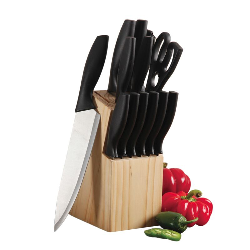 Gibsone Helston 14pc Stainless Steel Cutlery Set With Pine Wood Block, 4 of 6