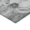 Gray Charcoal And Silver Floral Washable Indoor Outdoor Area Rug - 4 of 4