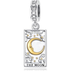 Sterling Silver Charm Set: Moon, Sunflower, Butterfly & Cat Dangle Pendants for Jewelry - 1 of 4