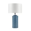 Agape Ceramic (Includes LED Light Bulb) Table Lamp White - Ink+Ivy: Modern Drum Shade, Ceramic Base, 20-Inch Height - 3 of 4
