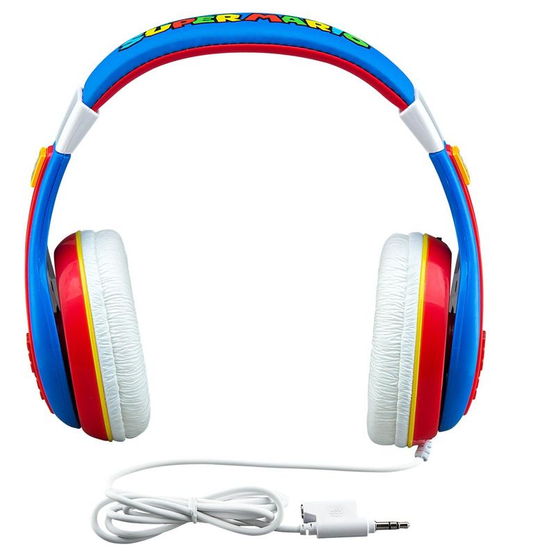 eKids Super Mario Wired Headphones, Over Ear Headphones for School, Home, or Travel  - Blue (MO-140.EXV1), 4 of 6